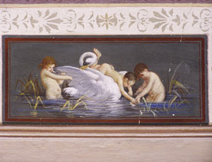 Particolari della sala degli Amorini